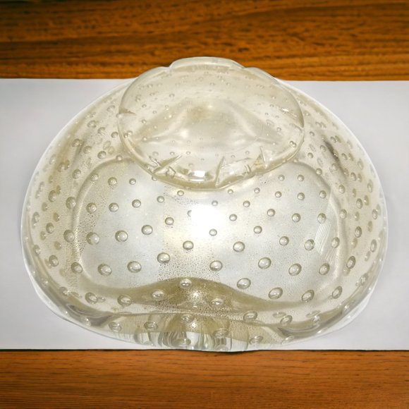 Murano Bullicante Ashtray Handblown Art Glass, by Archimedes Seguso 1950 Italy - Picture 6 of 10